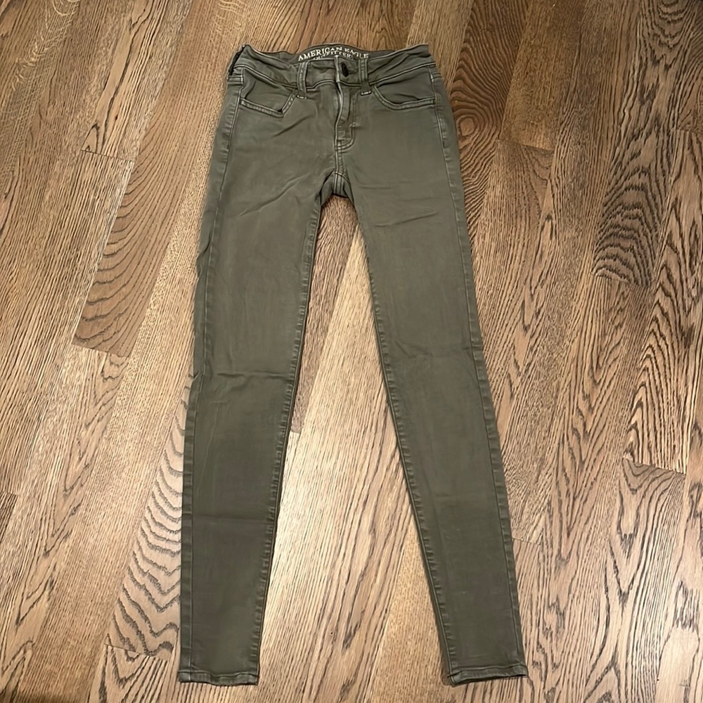 American Eagle 00 Green Jean Jeggings